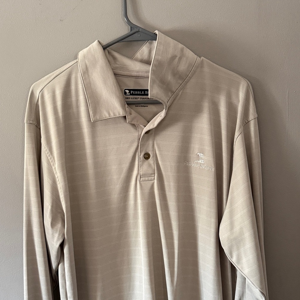 Pebble Beach Men's Beige Polo Shirt